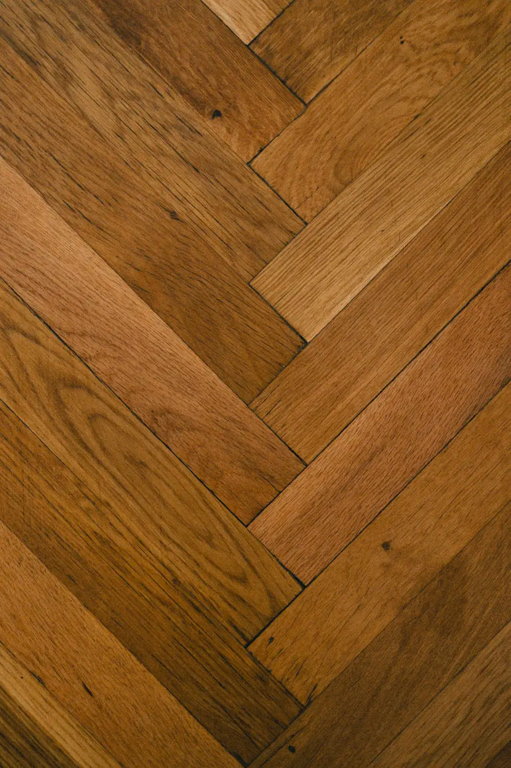 Herringbone oak hardwood floor